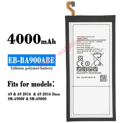Batería de teléfono para Samsung Galaxy A9 2016 A900 A9000 A9100 EB-BA900ABE 4000mAh Foto 1 de 4