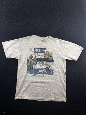 Camisa masculina vintage Alaska Cruises XL cinza lembrança gráfica feita nos EUA anos 90 - Imagem 1 de 4