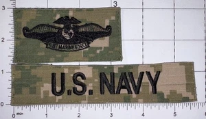 USN AOR2 US Navy Tape & Fleet Marine Force Badge Sew-On Used A219 - Picture 1 of 2