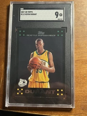 2007-08 Topps Kevin Durant #112 SGC 9 MINT Rookie RC - image 1 of 4