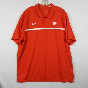 Nike Dri Fit Clemson Tigers orange Poloshirt Herren Größe 2XL bestickt - Bild 1 von 5
