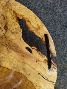 Grande ciotola in legno decoratore diametro 20 pollici x 6 1/2 altezza, ciotola rovere - Foto 1 di 9