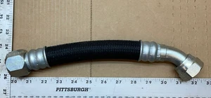 Hydraulic Hose Asembly 12" With Parker Crimp Style Hydraulic Hose Fittings - Picture 1 of 6