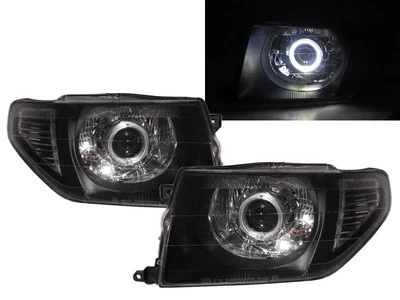 Faro Proyector Pajero iO 98-15 Guía LED Ojo de Ángel Negro para Mitsubishi LH Foto 1 de 4