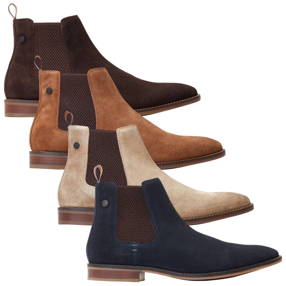 Stivali Chelsea Base London da uomo Virgil scamosciati casual eleganti alla caviglia pull-on