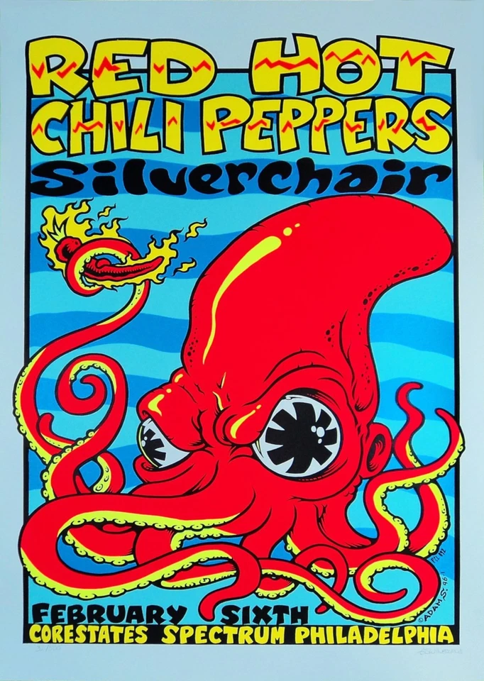 Red Hot Chili Peppers - Philadelphia - A4 Mini Print/Poster - Image 1 of 1