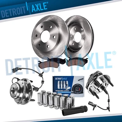 Pastilla de freno de rotor delantero de 325 mm + cubo de rueda tuerca de 12 piezas con llave para Envoy Trailblazer Foto 1 de 4