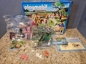 Retired 2012 Playmobil Country-5227 Paddock w/Horses-Opened & Sealed Bags - Picture 1 of 10