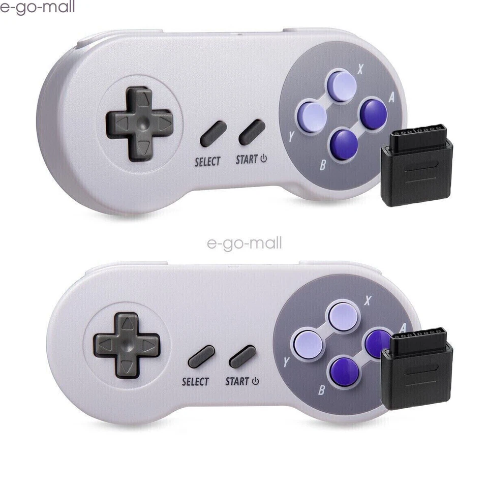 2PCS 2.4G Wireless SNES Gamepad for Super Nintendo Entertainment System SFC - Image 1 of 4