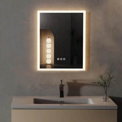 Specchio bagno led bagno specchio parete con illuminazione touch 40x50cm bagno - Immagine 1 di 4