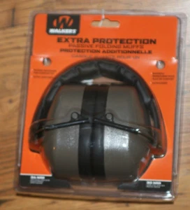 Walker's Extra Protection Passive Folding Muffs. 30 NRR. Olive Drab - Picture 1 of 6