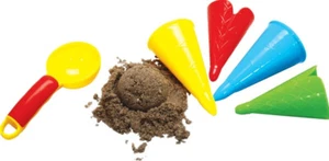 Sandspielzeug Set 5 teilig im Netz Sandform Eiscreme - Bild 1 von 1