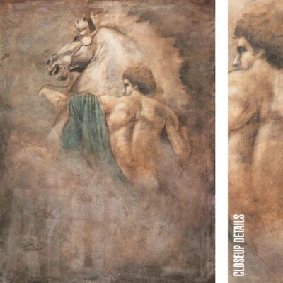 35W"x45H" SPIRIT II by JOHN PARRISH - ROMAN STALLION HORSE ART CHOICES of CANVAS Foto 1 de 4