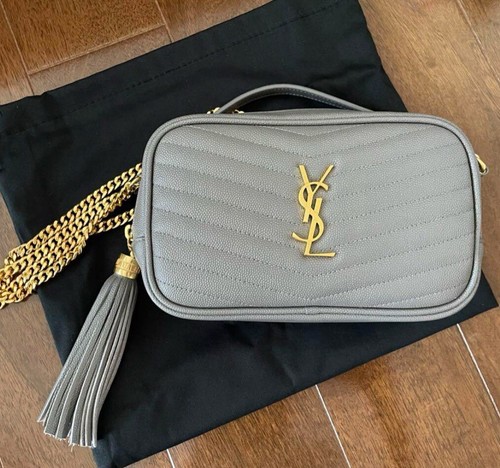 SAINT LAURENT (YSL) ✴︎SAINT LAURENT✴︎ Borsa a tracolla Mini Lou in pelle per fotocamera GIOCO