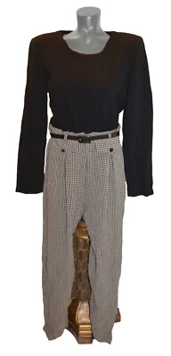 D.J. Mono mameluco informal con cinturón blanco y negro vintage años 80 de verano 12 Foto 1 de 2