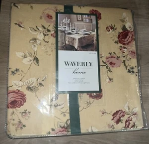 WAVERLY HARBOR HOUSE SONATA FLORAL CABBAGE ROSES TABLECLOTH 70 x 108 - Picture 1 of 4