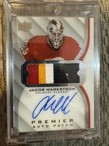 JACOB MARKSTROM - 2020 Upper Deck Premier Auto Patch #AV-JA, /35 - Picture 1 of 11