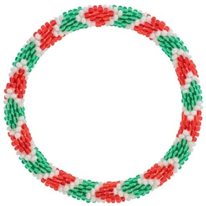 "Brazalete Roll-On® Aid Through Trade Roll-On® Cuentas de Vidrio "Jammies de Navidad"" ~Nepal~ - Imagen 1 de 2