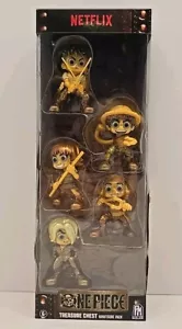 Netflix - Paquete de 5 minifiguras de cofre del tesoro de una pieza Luffy Nami Usop Sanji Zoro - Imagen 1 de 6