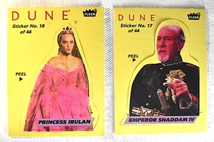 FLEER DUNE MOVIE STICKERS COLORED BY FRAMOUS, 1984 - Picture 1 of 2