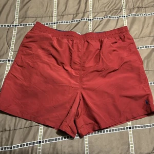 Polo Ralph Lauren Men’s 3XB Board Shorts Red Swim Trunks Lined Pockets - Picture 1 of 12