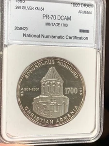 Armenien 1000 Dram. Edelstein Stempelglanz .999 Silber. Geringe Auflage PP. Wunderschön. - Bild 1 von 3