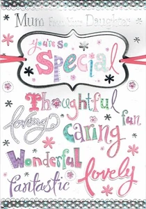 MAMA GROSSE GEBURTSTAGSKARTE - VON IHRER TOCHTER hochwertiges Design mit schönen Worten - Bild 1 von 3