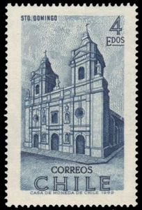 CHILE 389 - Spanish Colonial Era "Santo Domingo Church" (pa75798) - Picture 1 of 1