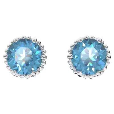 Pendientes Swarovski para mujer piedra natal topacio azul cristal Swarovski 5615518 Foto 1 de 3