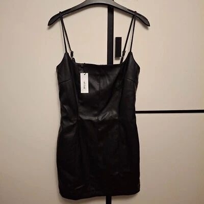 Nasty Gal Faux Leather Mini Dress - Size 8 - Image 1 of 4