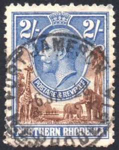 Northern Rhodesia 1925-9 2s brown & ultramarine, SG.11, VFU, cat.£48 - Picture 1 of 1