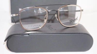 Persol Eyeglasses New Aviator Black Gold Demo Lens PO5005VT 8008 48 21 145 - Image 1 of 4