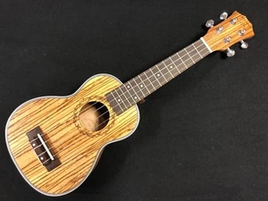 Kilauea 23" Concert Sz Acoustic Electric Tuner Ukulele Sealed Machines Zebrawood - Picture 1 of 4