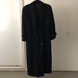 WOMENS CASHMERE WOOL LONG WINTER COAT DOUBLE-BREASTED NWOT - Picture 1 of 8