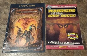 2 D&D Modules Cave Of Shadows & Warriors Of The Gray Queen Dungeons Dragons AD&D - Picture 1 of 2