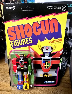 Figura de acción ReAction Super7 VOLTRON Shogun Warriors estilo tarjeta UP Foto 1 de 4