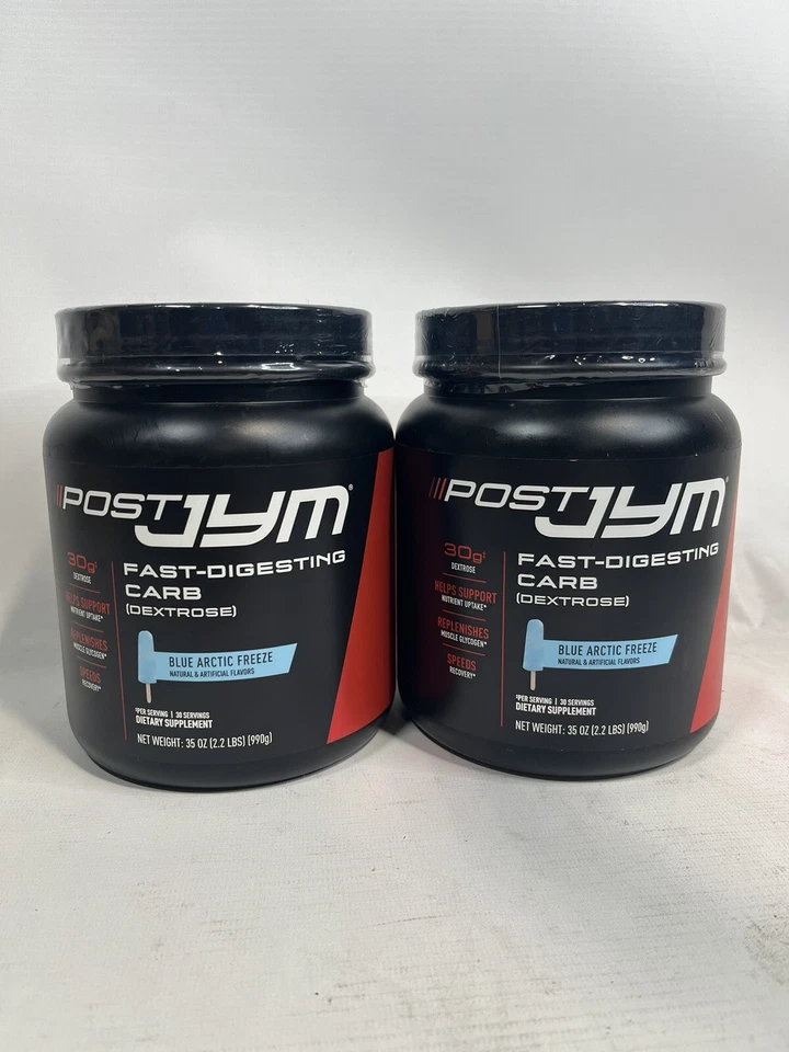 (2x) POST JYM Fast-Digesting Carb Workout Recovery Blue Arctic Freeze 35oz 12/25 - Imagem 1 de 1
