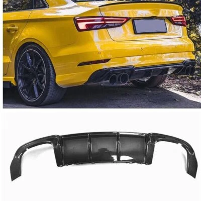 Alerón labial difusor parachoques trasero coche 2017-2020 apto para Audi S3 A3 SLINE negro Foto 1 de 4