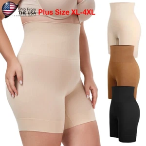 Plus Size Women High Waist Shorts Shapewear Body Shaper Tummy Control Thigh Slim - Picture 1 of 23