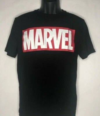 Marvel Mens Divided By H&M Graphic T-Shirt Black Red Crew Neck S New - Image 1 of 4