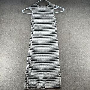 Universal Threads Women's Size S White Black Stripe Sleeveless Cotton Dress