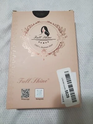 Full Shine Remy Clip in Hair Extensions Human Hair 12 Inches 10 Brown/16 HL  - Image 1 of 4