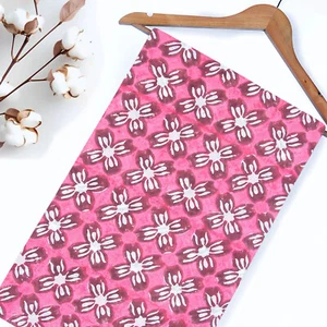 Tela estampada a mano de algodón natural por yarda para mujeres niñas - Imagen 1 de 9