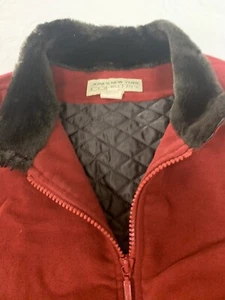 Jones New York Country Womens Vintage Fall Winter Jacket 18 Red Quilted Lining - Picture 1 of 12