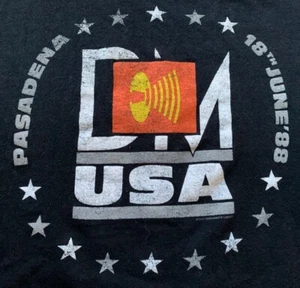 Depeche Mode ‘Music For The Masses’ Tour Rose Bowl Band Reprint T-shirt, Men’s S - Picture 1 of 7