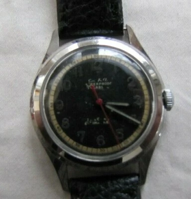 ESKA VINTAGE TORNILLO TODO SS WR ETA 900 17J HOMBRE VIENTO NEGRO 2 TONOS ESFERA MILITAR Foto 1 de 4