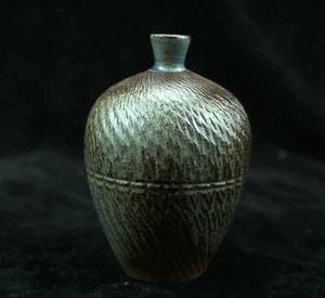 9 cm Chinese Jun Kiln Porcelain Vase Bottle Old Pottery flower vase - Picture 1 of 10