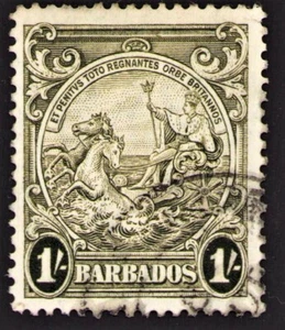 Barbados Stamps Sc 176 SG 255 1/- Used VF 1938 SCV $12.50 - Picture 1 of 3