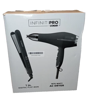 INFINITIPRO by CONAIR Hair Dryer with Diffuser 1-inch Digital Flat Iron Purple  - Image 1 of 4