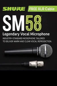 Shure SM58 Dynamic Cardioid Vocal Microphone – Brand New w/ Free XLR Cable - Picture 1 of 3